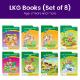 LKG Books for Kids (Set of 8)  -  Math (Number), Story and Rhymes, Colors and Shapes, English Alphabet and Letters, EVS and More