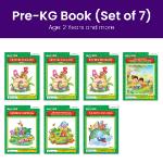 Combo of 7 Text Books for Pre-KG Kids (2-3 Yrs) | PP-1 | Home-Schooling/Pre Nursery Books for Math, Story, Rhymes, Colors and Shapes, English Alphabet, EVS and more