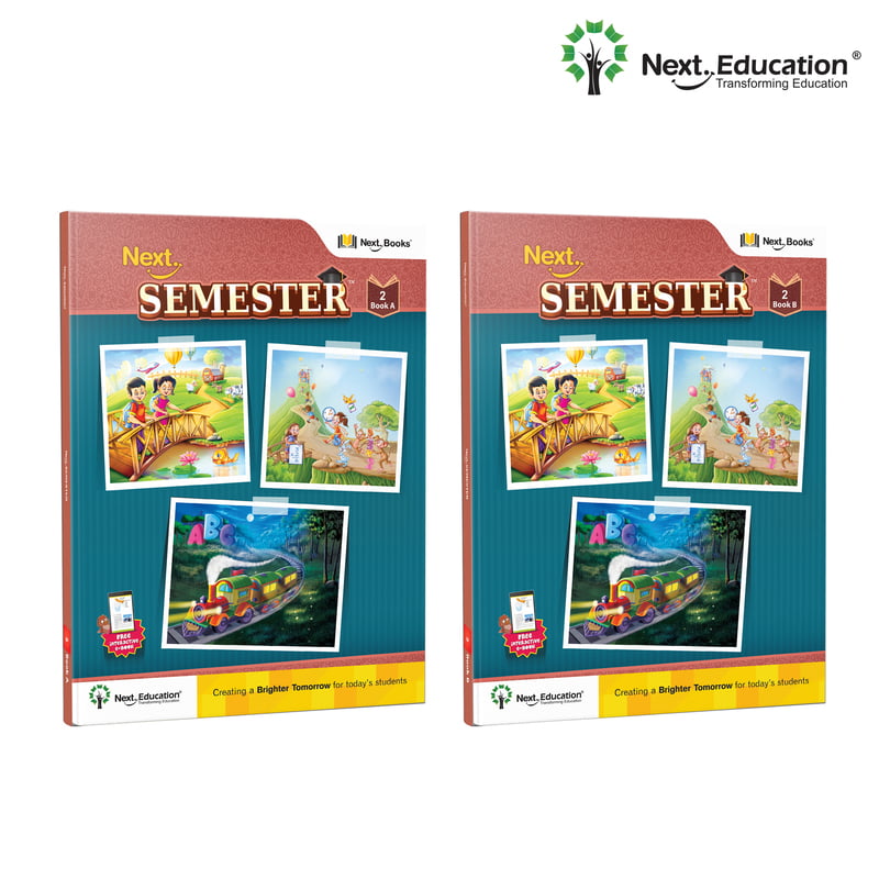 Next Semester class 2 /level 2 (Book A+B) combo of Maths + English + EVS Text book along with Workbook New Education Policy (NEP) Editionby Next Education | Next Semester class 2 /level 2 (Book A+B) combo of Maths + English + EVS Text book along with Workbook New Education Policy (NEP) Editionby Next Education |