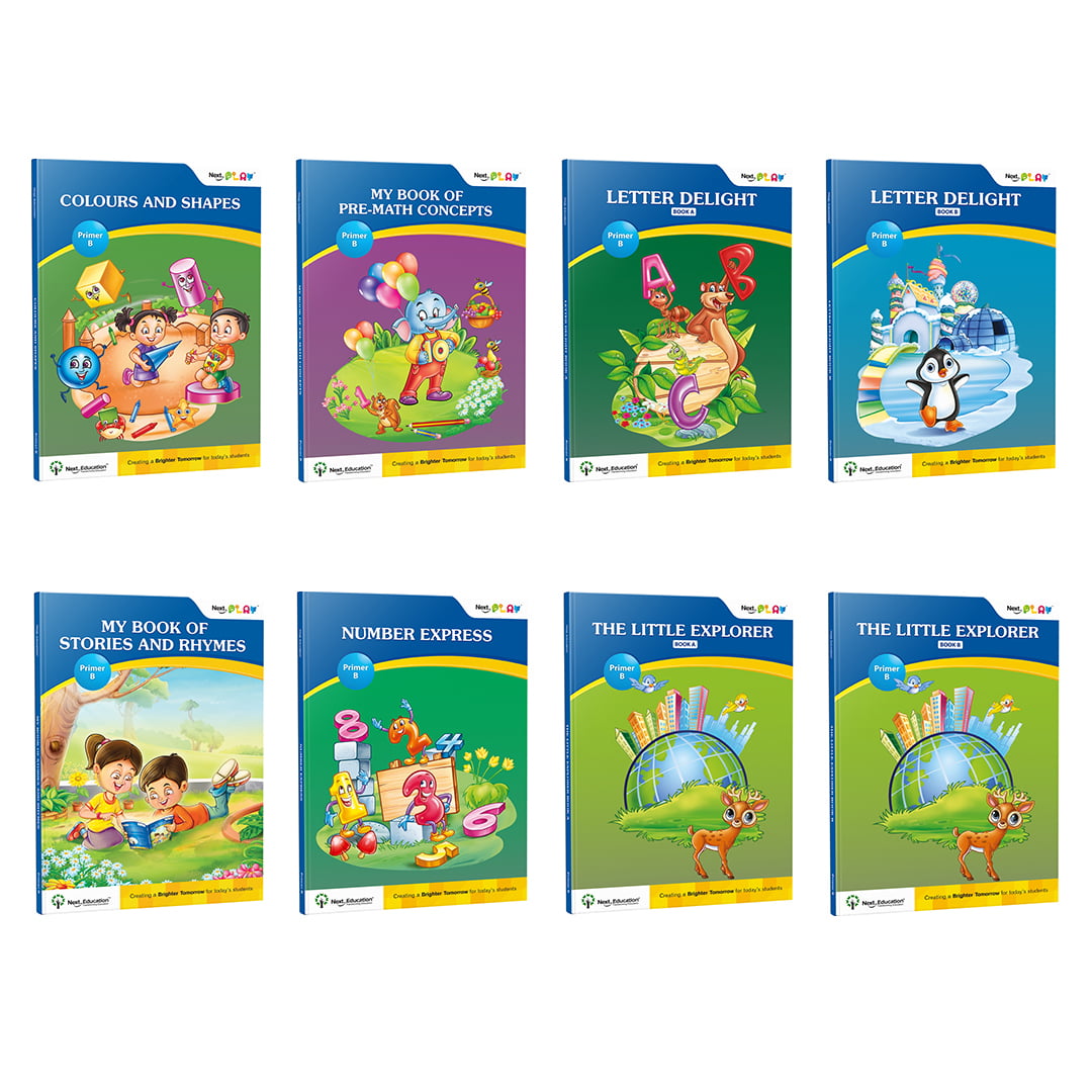 UKG Books for Kids - Set of 8 (CBSE) (Math, Story and Rhymes, Colors and Shapes, English Alphabet and Letters, and EVS)
by Next Education | UKG Books for Kids - Set of 8 (CBSE) (Math, Story and Rhymes, Colors and Shapes, English Alphabet and Letters, and EVS)
by Next Education |