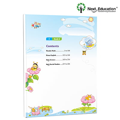 Next Semester class 4 combo CBSE Textbook Maths + English + Environmental science Book A