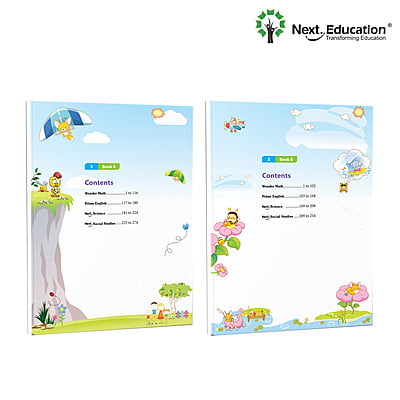 Next Semester class 3 /level 3 books combo of Maths + English + EVS Text book along with Workbook New Education Policy (NEP) Edition