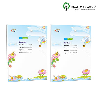 Next Semester class 4 /level 4 books combo of Maths + English + EVS Text book along with Workbook New Education Policy (NEP) Edition