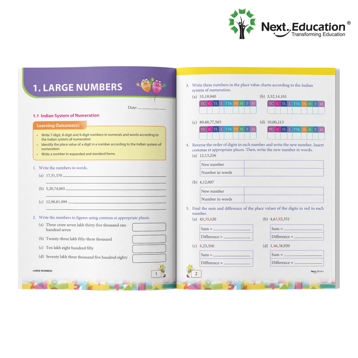 Next Maths - Secondary School CBSE Workbook for class 5 Book C Next Maths - Secondary School CBSE Workbook for class 5 Book C