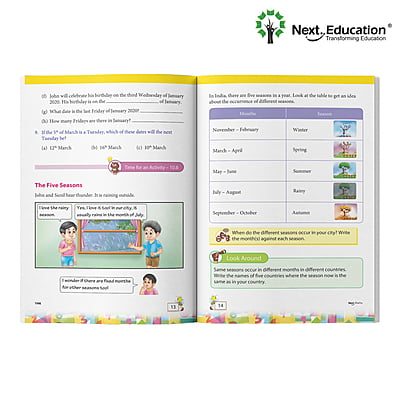 Next Term 3 Book combo Text book with Maths, English and EVS for class 2 / level 2 Book A