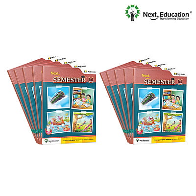 Next Semester class 4 /level 4 books combo of Maths + English + EVS Text book along with Workbook New Education Policy (NEP) Edition