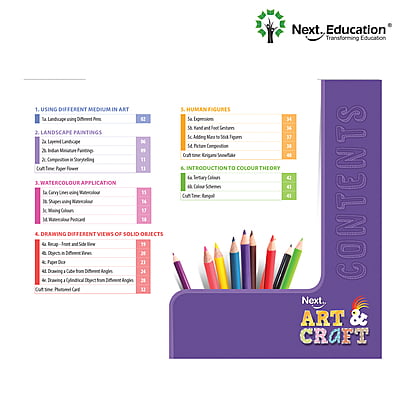 Art & Craft book for - Secondary School kids Class 5 / Level 5 (A + B)
