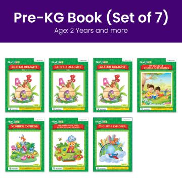 Combo of 7 Text Books for Pre-KG Kids (2-3 Yrs) | PP-1 | Home-Schooling/Pre Nursery Books for Math, Story, Rhymes, Colors and Shapes, English Alphabet, EVS and more